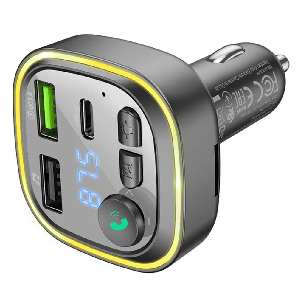 FM Bluetooth-modulator Borofone BC48, 2 x USB-A - 1 x USB-C - 1 x microSD