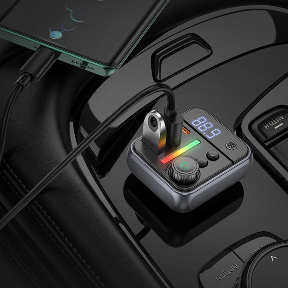 FM Bluetooth-modulator Borofone BC50 Ascenso, 2 x USB-A - 1 x USB-C