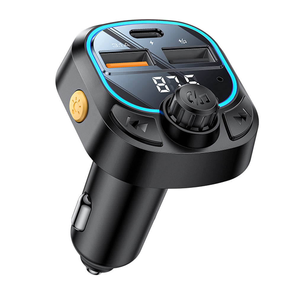 FM-modulator Bluetooth Yesido Y70, 2 x USB-A - 1 x USB-C