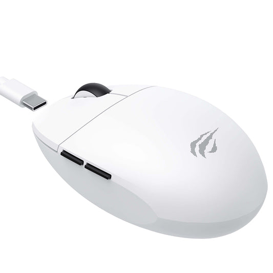 Trådlös Gamingmus HAVIT MS1039W, 800DPI - 7400DPI, Wi-Fi / Kabelansluten, Vit