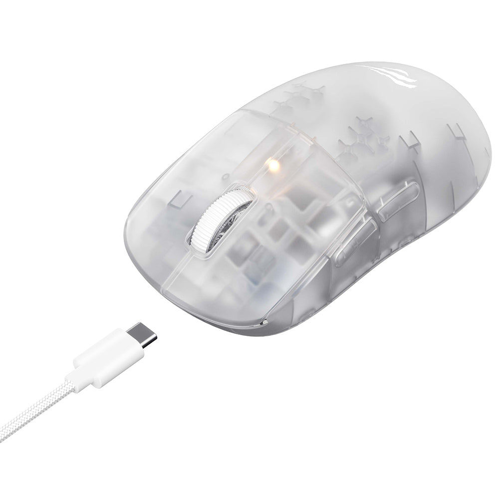 Trådlös Gamingmus HAVIT MS970WB Pro, 800DPI - 12000mAh, Transparent Vit