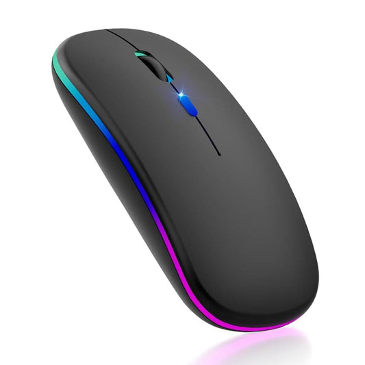 Trådlös mus Techsuit M1, RGB, 1600DPI, BT / Wi-Fi, Svart