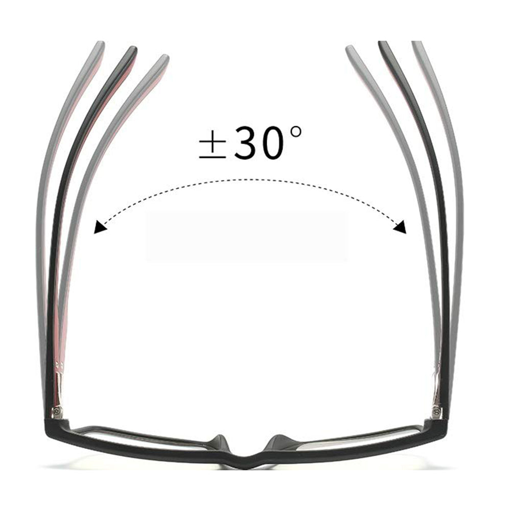 Techsuit F2388 Datorglasögon för Herr, Anti-Blått Ljus, Svart Grå