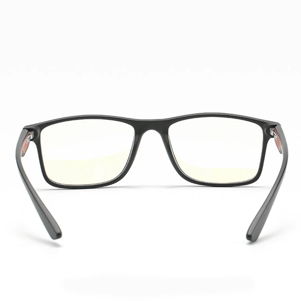 Techsuit F2388 Herrdatorglasögon, Anti-blått ljus, Svart Röd