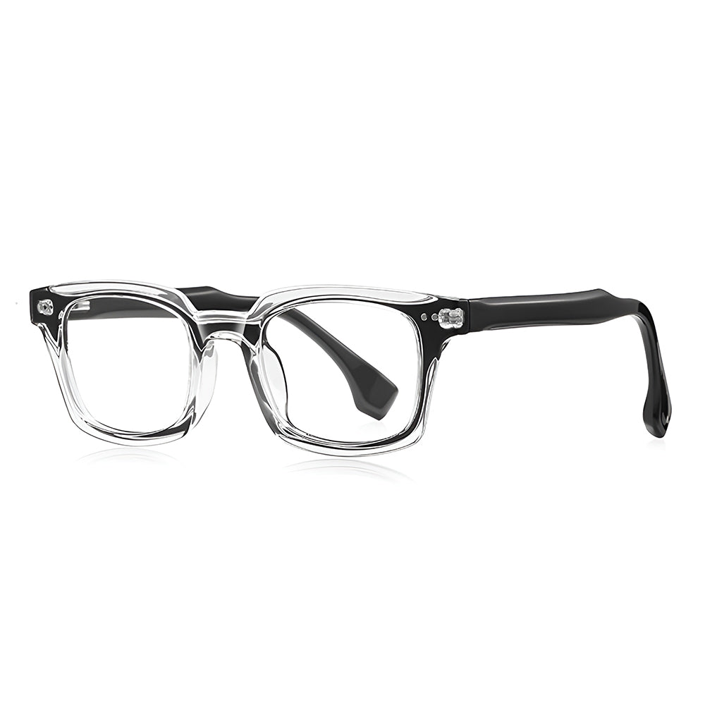 Techsuit LS084 Herrdatorglasögon, Anti-blått ljus, Svart Transparenta