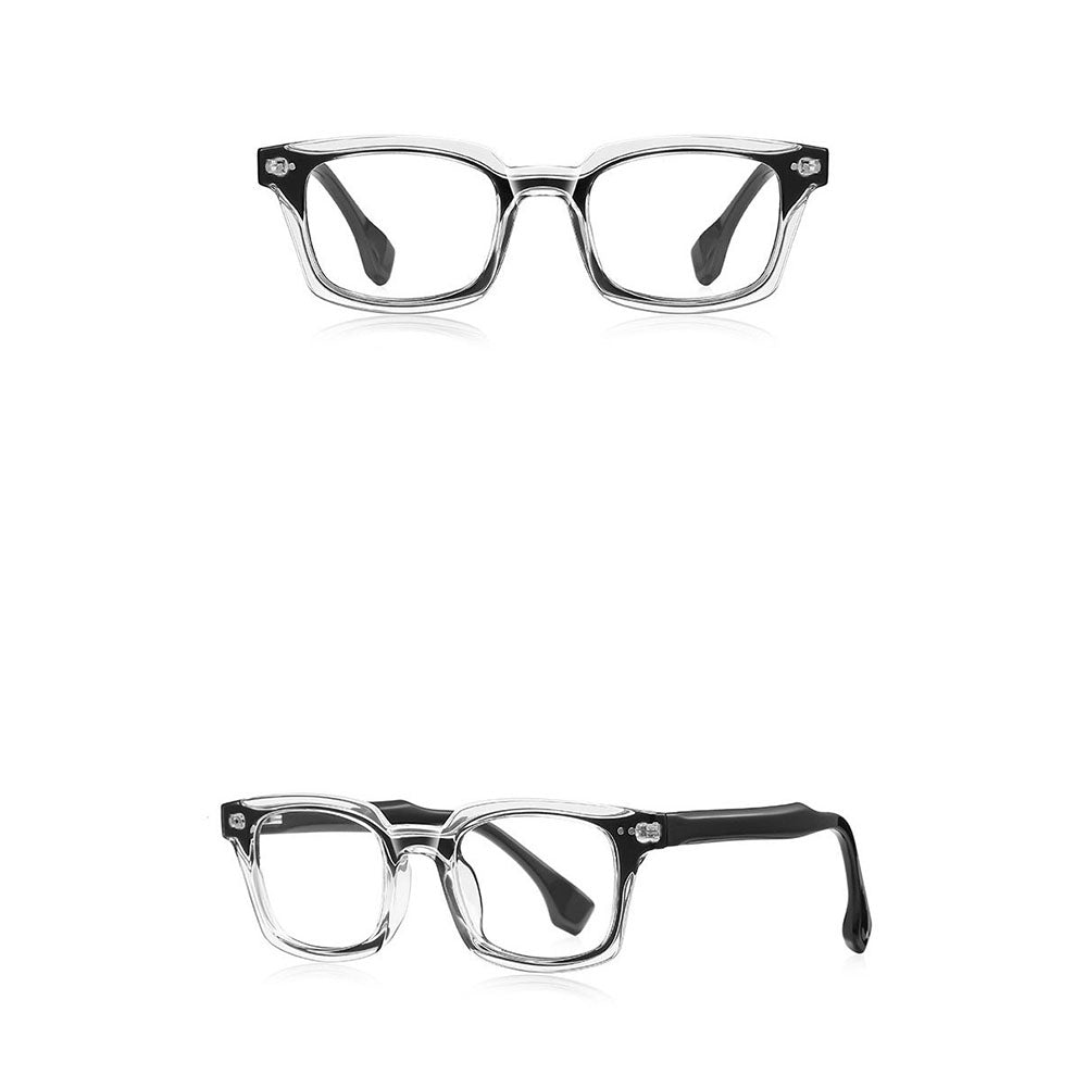 Techsuit LS084 Herrdatorglasögon, Anti-blått ljus, Svart Transparenta