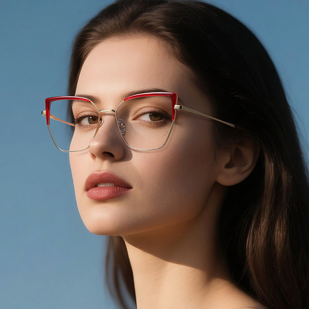 Datorglasögon Dam Techsuit 3156, Anti-Blått Ljus, Rosa Guld