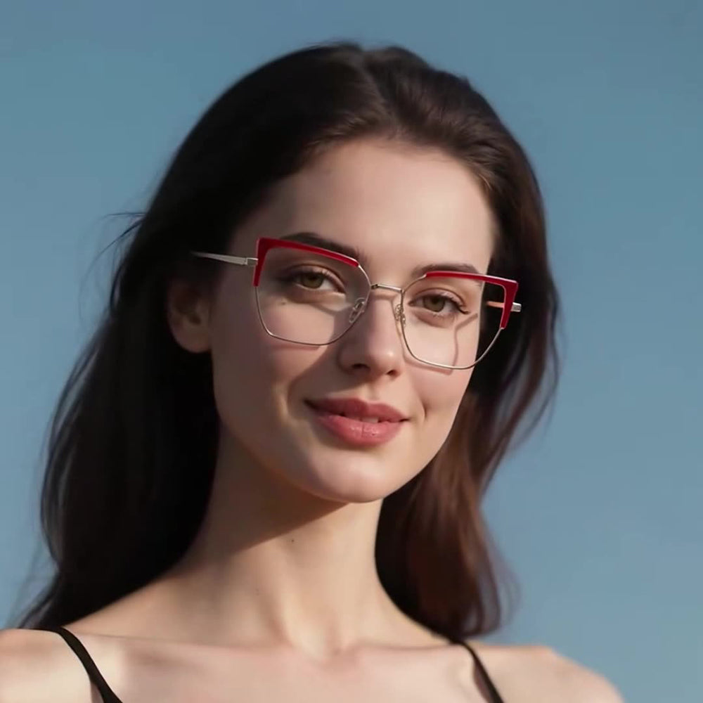 Datorglasögon Dam Techsuit 3156, Anti-Blått Ljus, Svart Guld