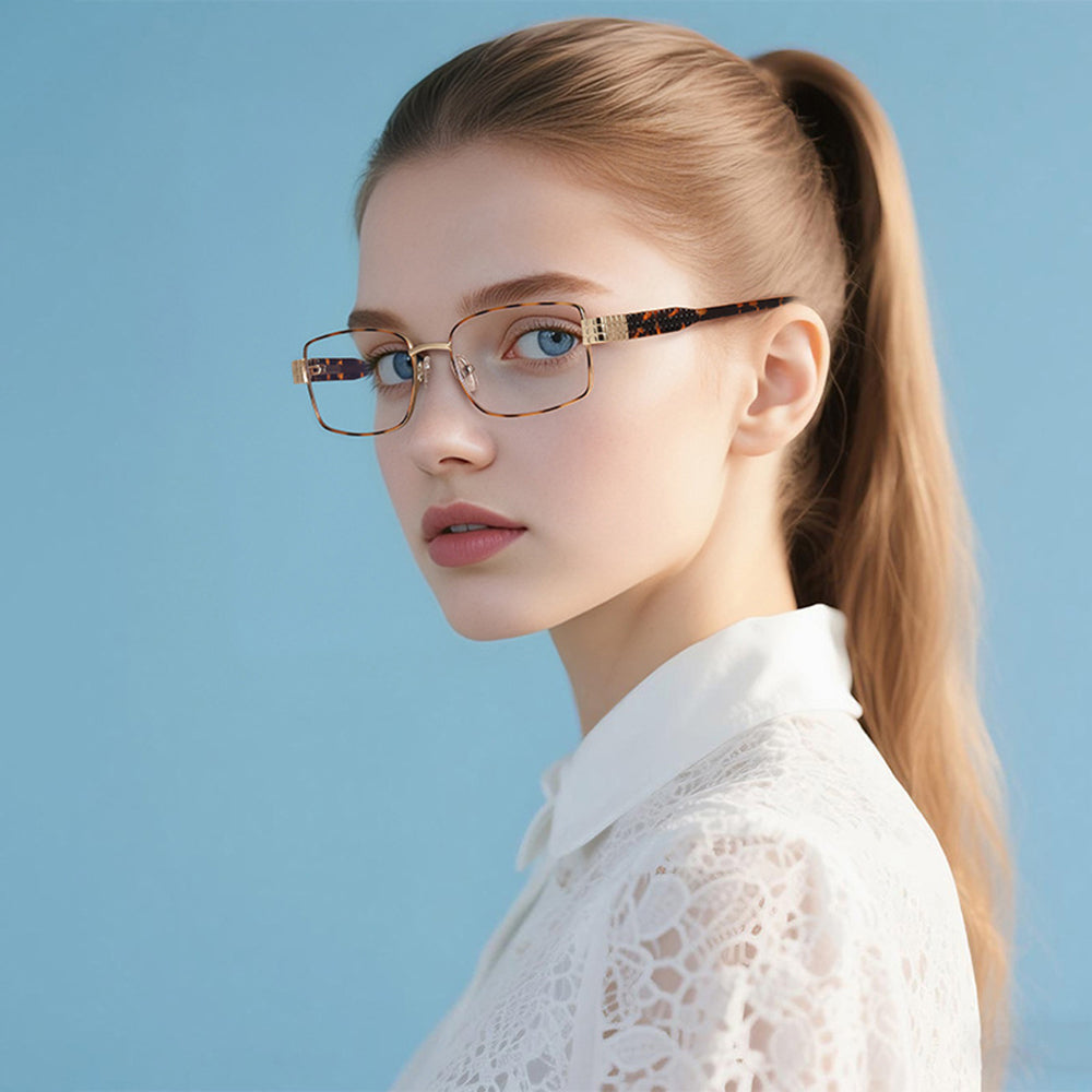 Techsuit 3163 Women's Computer Glasses, Anti-Blue Light, Black