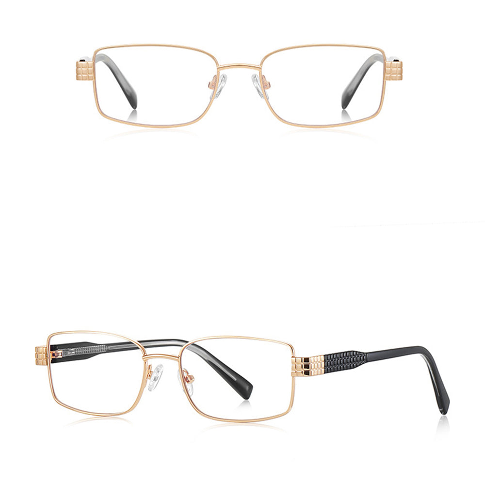 Techsuit 3163 Women's Computer Glasses, Anti-Blue Light, Black Gold