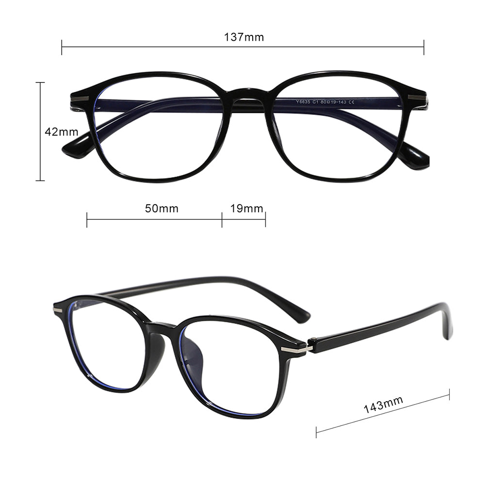 Unisex Techsuit 6635 Computer Glasses, Anti-Blue Light, Light Brown