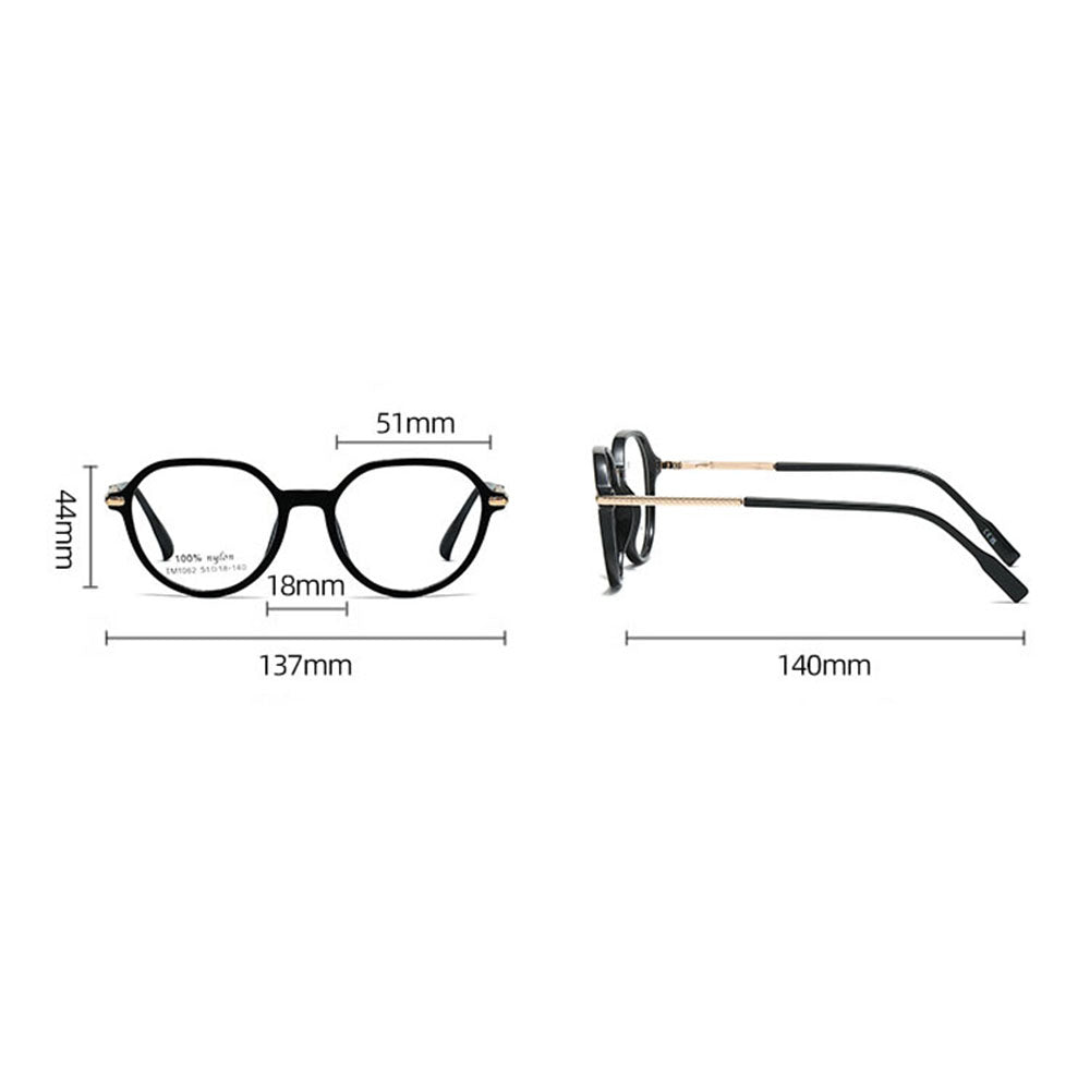 Unisex Datorglasögon Techsuit TM1062, Anti-Blått Ljus, Ljusbrun
