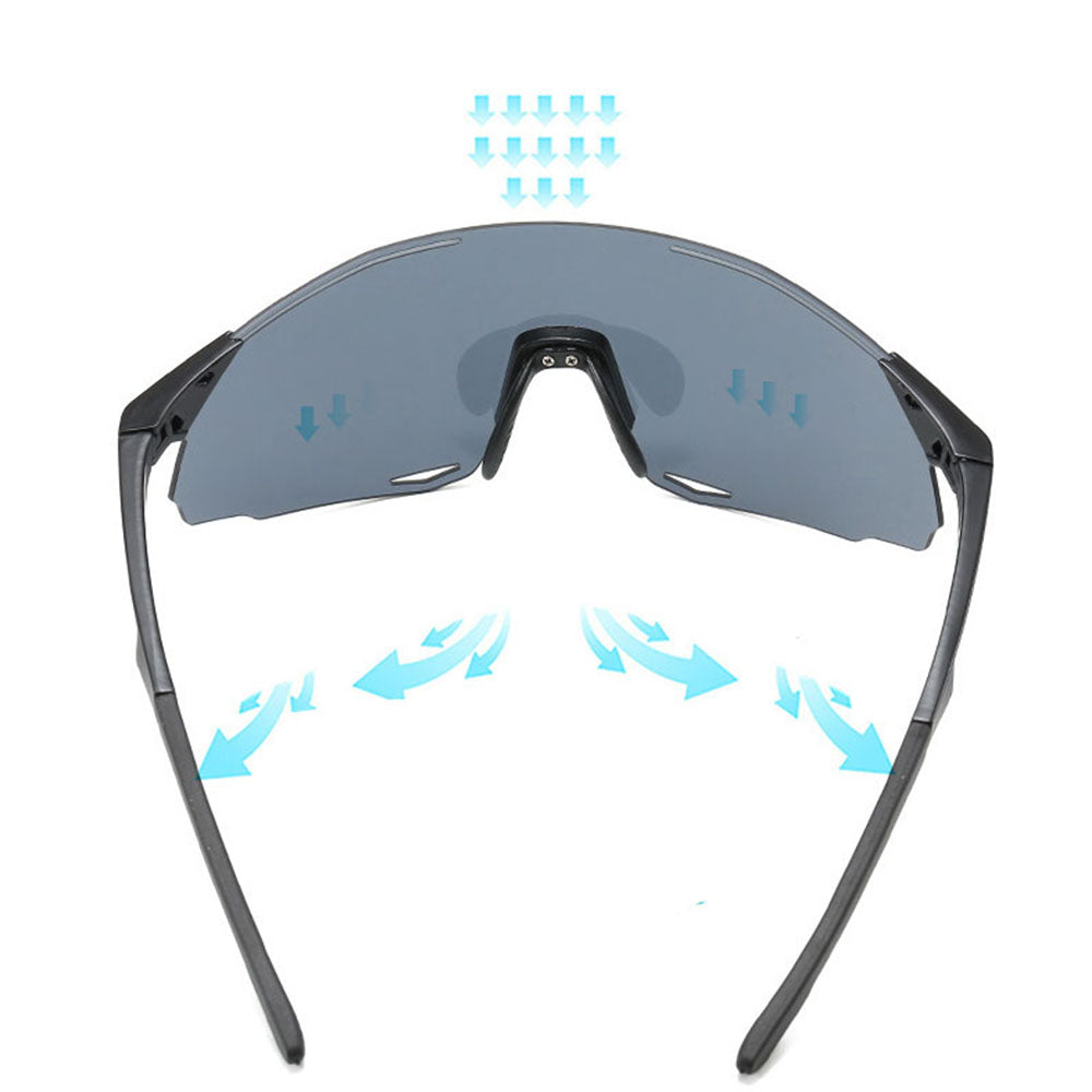 Unisex Cykelglasögon Techsuit 8853, Svart Silver