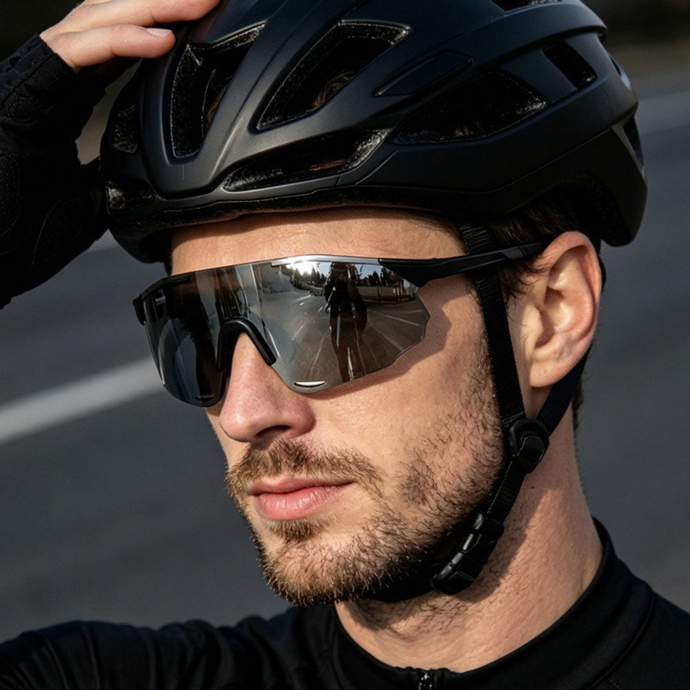 Unisex Cykelglasögon Techsuit 8853, Svart Silver