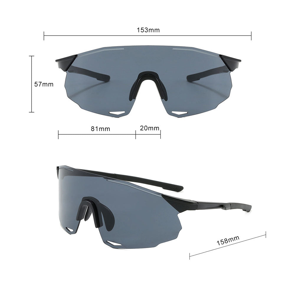 Unisex Cykelglasögon Techsuit 8853, Svart Silver