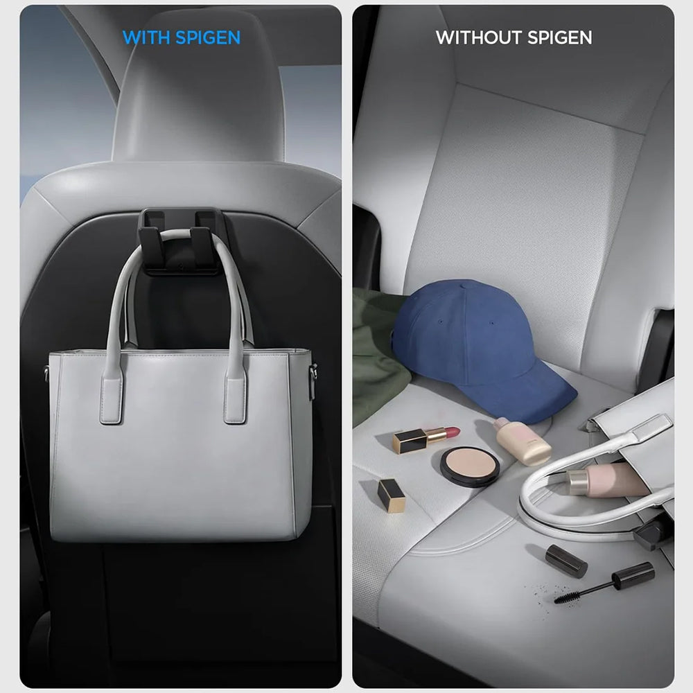 Spigen bilorganisatör med montering på baksidan av sätet för Tesla Y / 3, Set om 2 stycken ACP11563