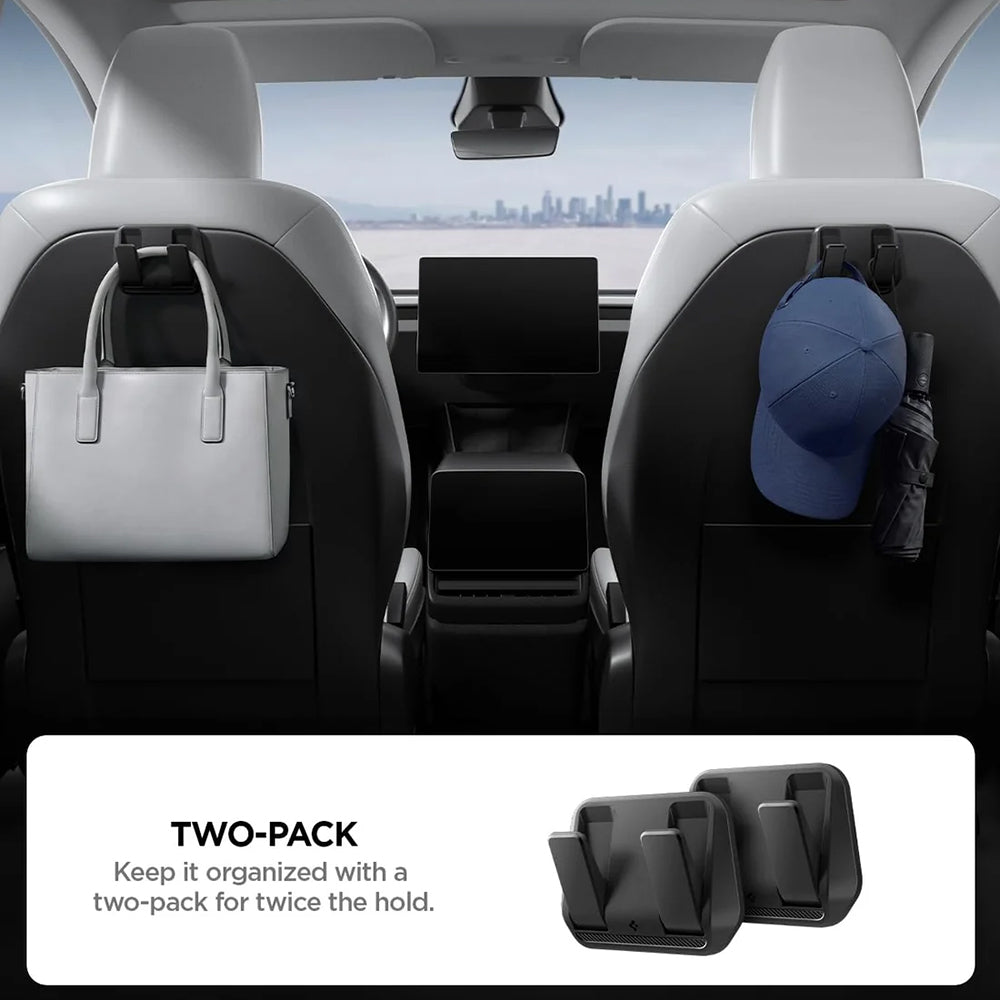 Spigen bilorganisatör med montering på baksidan av sätet för Tesla Y / 3, Set om 2 stycken ACP11563