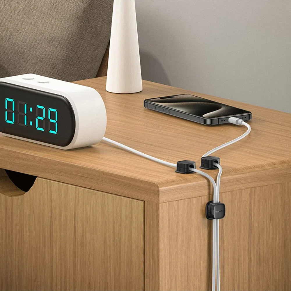 Baseus Lite Magnetic Kabelorganisatör, Set med 3 Stycken, Svart B01331106111-00