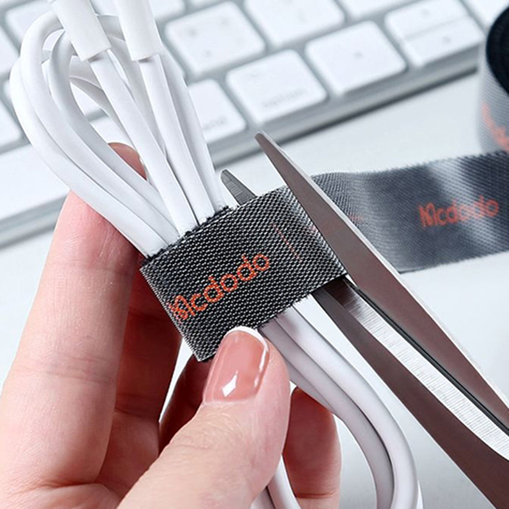 Kabelorganisatör McDodo VS-0961 Belt, Velcro, 3m, Svart