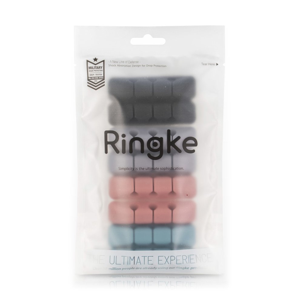 Ringke Kabelorganisatör, Set med 4 stycken, Olika Färger