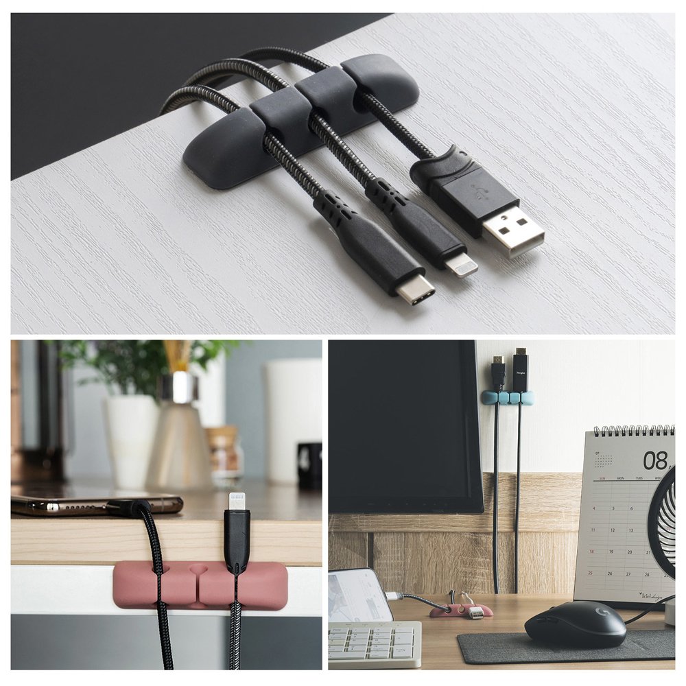 Ringke Kabelorganisatör, Set med 8 stycken, Olika Färger
