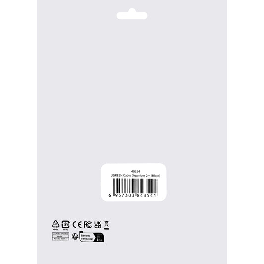 Kabelorganisatör UGREEN LP124, kardborreband, 2m, svart