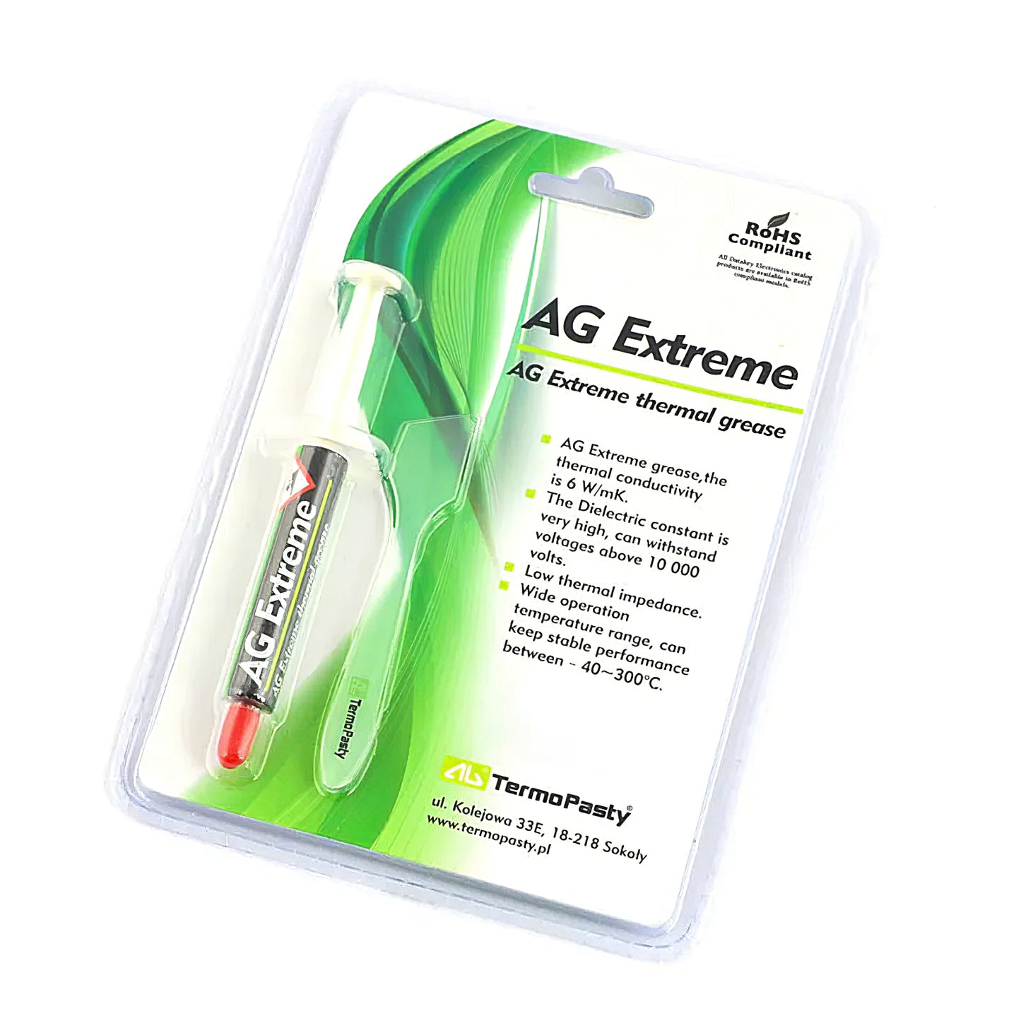 AG Termopasty AG Extreme Värmeledande Pasta, Spruttyp, 3g ART.AGT-108