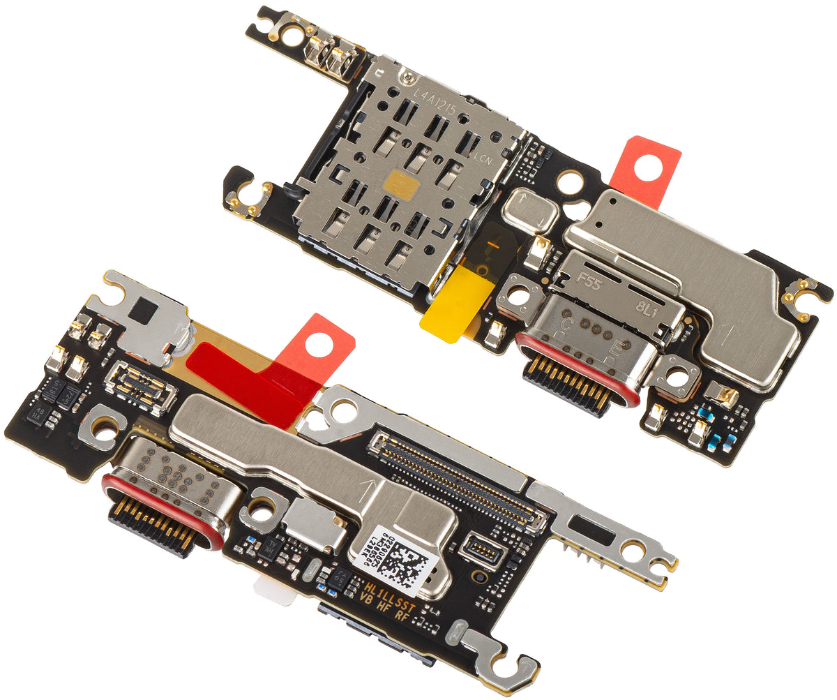 Kretskort med laddningskontakt - Mikrofon - SIM-kortläsarmodul Huawei Pura 80 Ultra, Service Pack 02357ECV