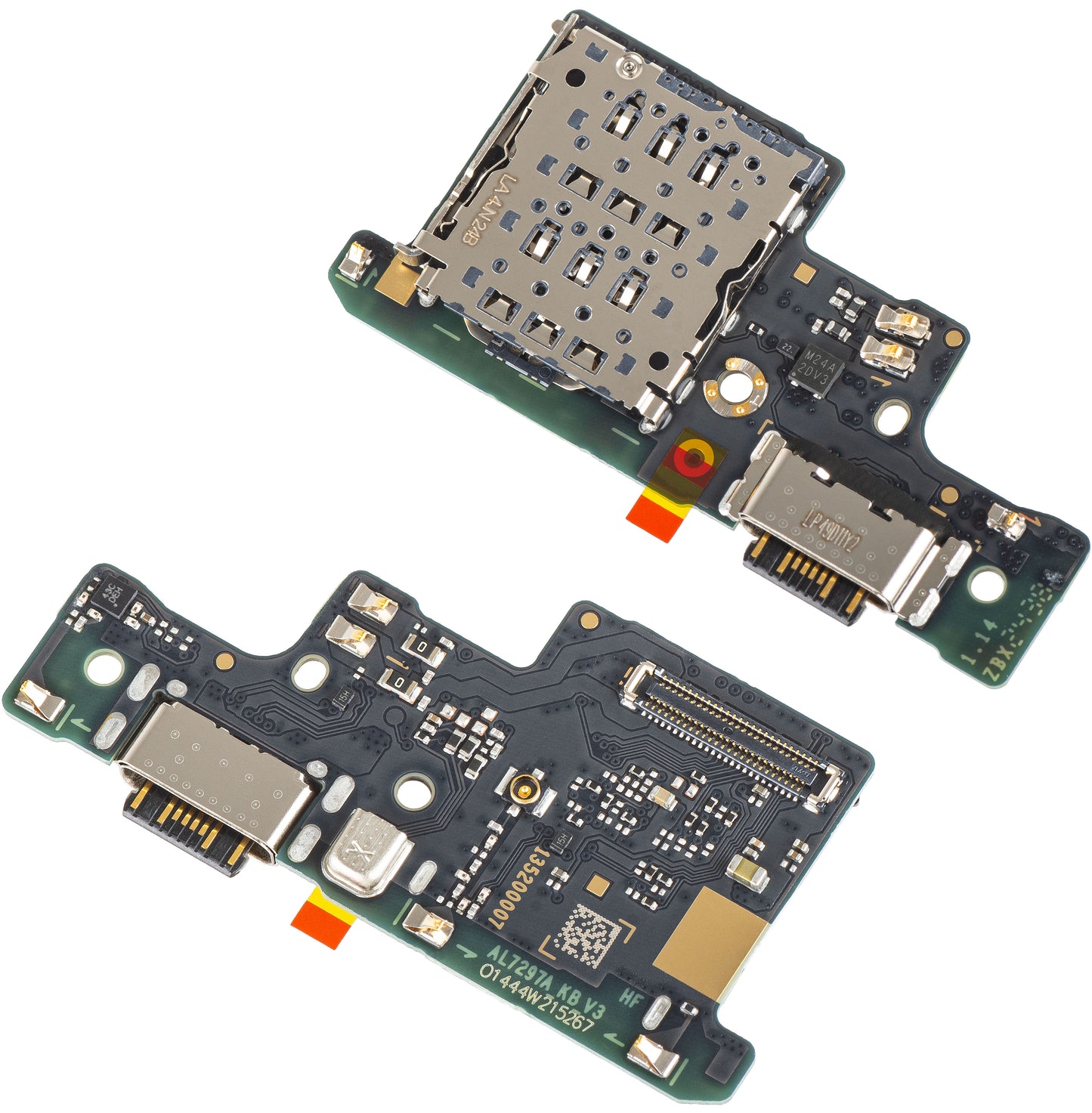 Kretskort med laddningskontakt - Mikrofon - SIM-kortläsarmodul Xiaomi Redmi Note 14 4G, Service Pack 5600020000700