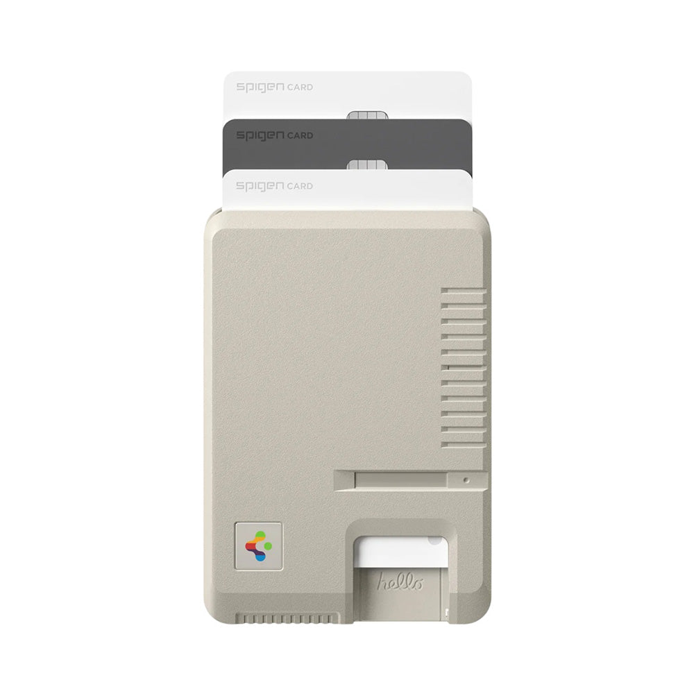 MagSafe plånbok, Spigen, Classic LS, Beige AFA10949