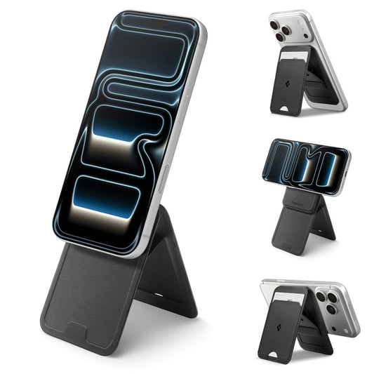 MagSafe-plånbok, Spigen, Slim Fold Tripod S314-3, Svart