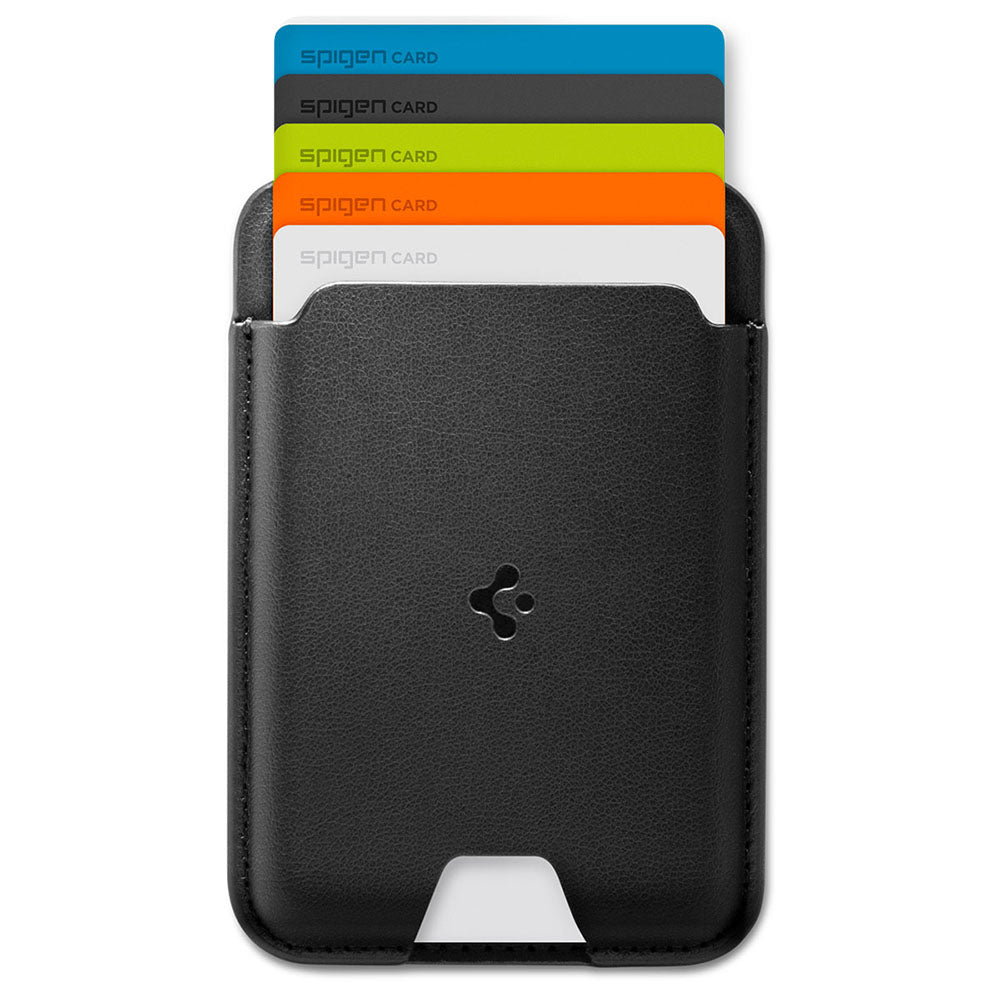 MagSafe-plånbok, Spigen, Valentinus MagFit, Svart AFA11337