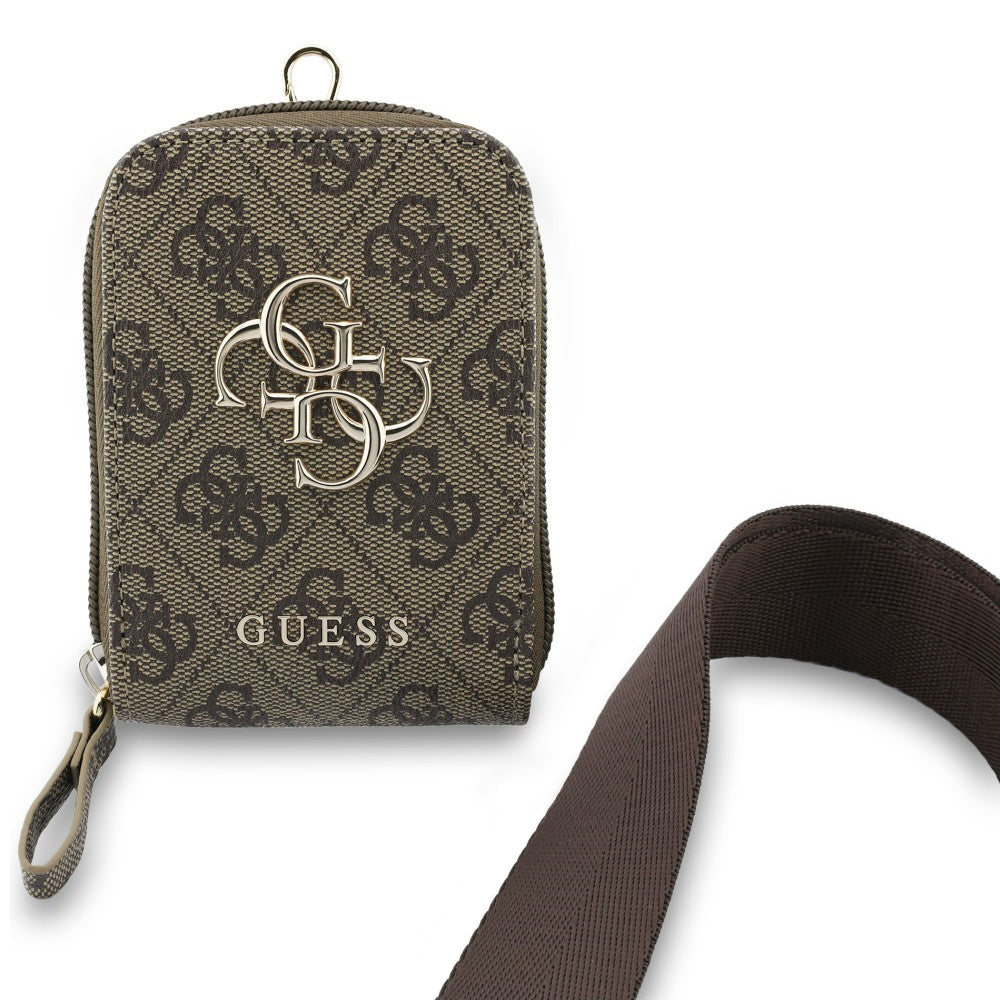 Plånbok och Telefonlanyard Guess 4G Metal Logo, Brun