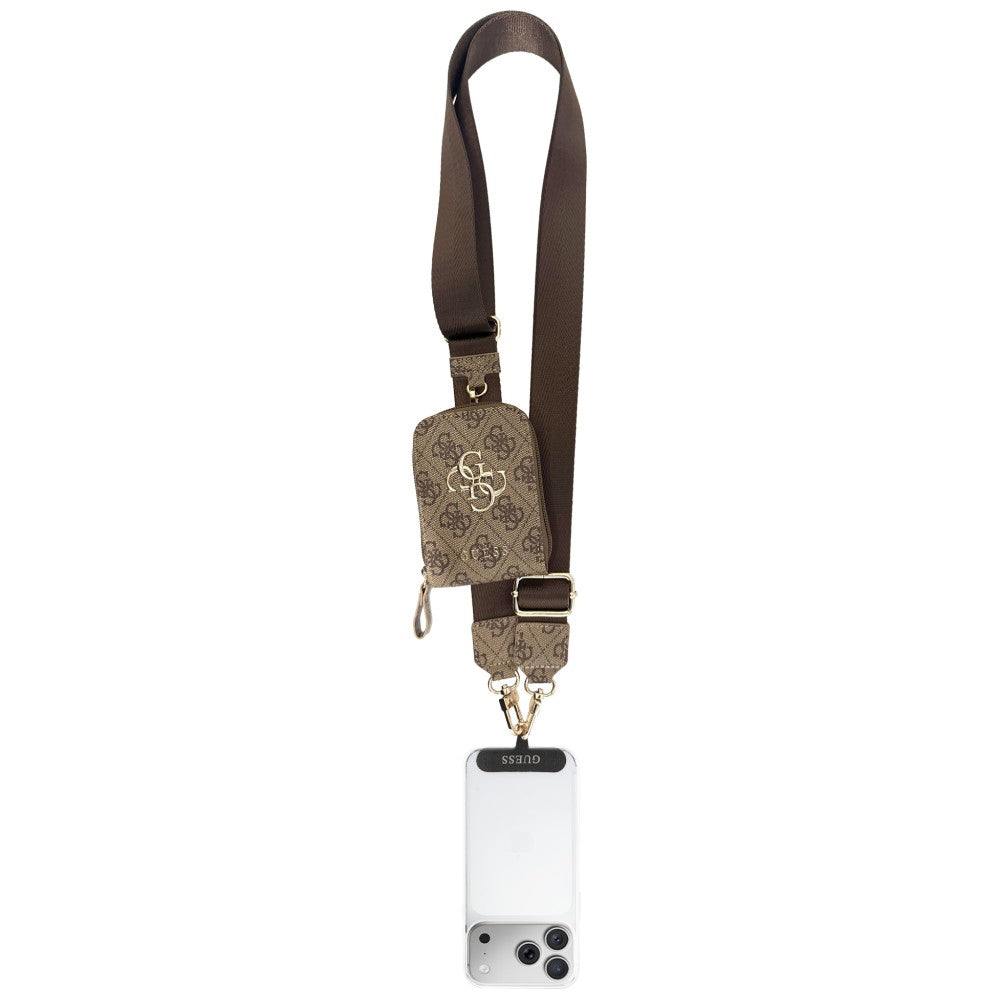 Plånbok och Telefonlanyard Guess 4G Metal Logo, Brun