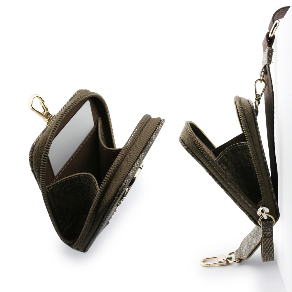 Plånbok och Telefonlanyard Guess 4G Metal Logo, Brun