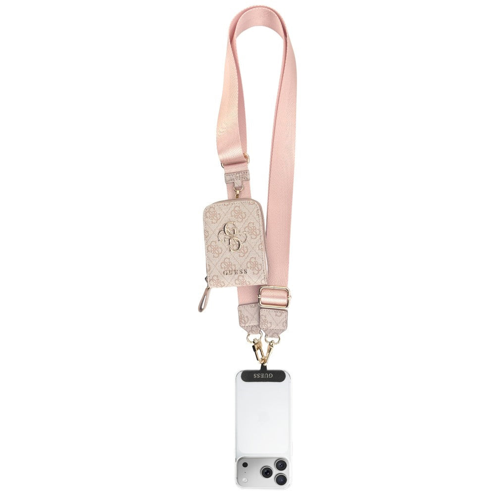 Plånbok och Telefonlanyard Guess 4G Metal Logo, Rosa
