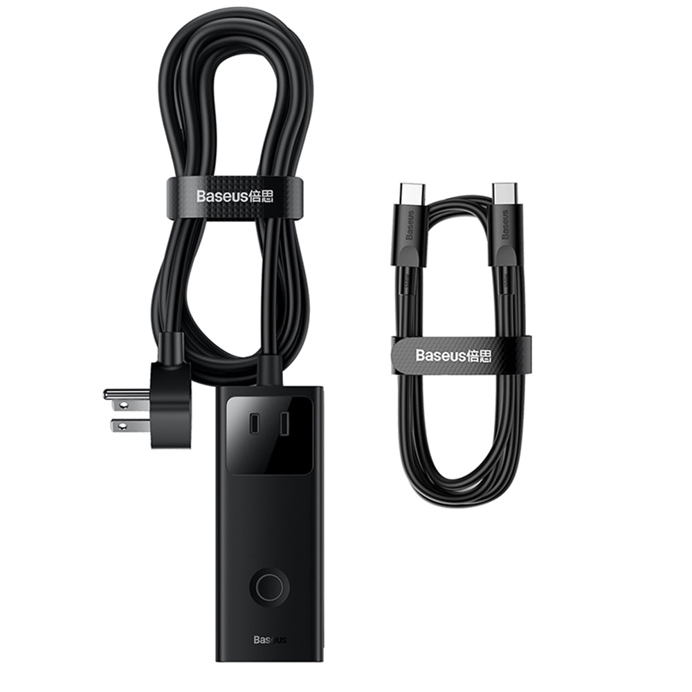 Förlängningssladd Baseus PowerCombo US, 3 x Uttag, Svart PSLA020101