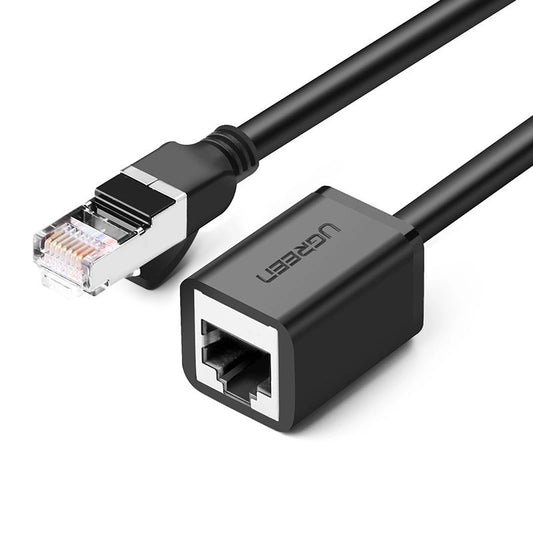 Nätverksförlängningskabel UGREEN NW112, RJ45 - RJ45, 0,5m, Svart