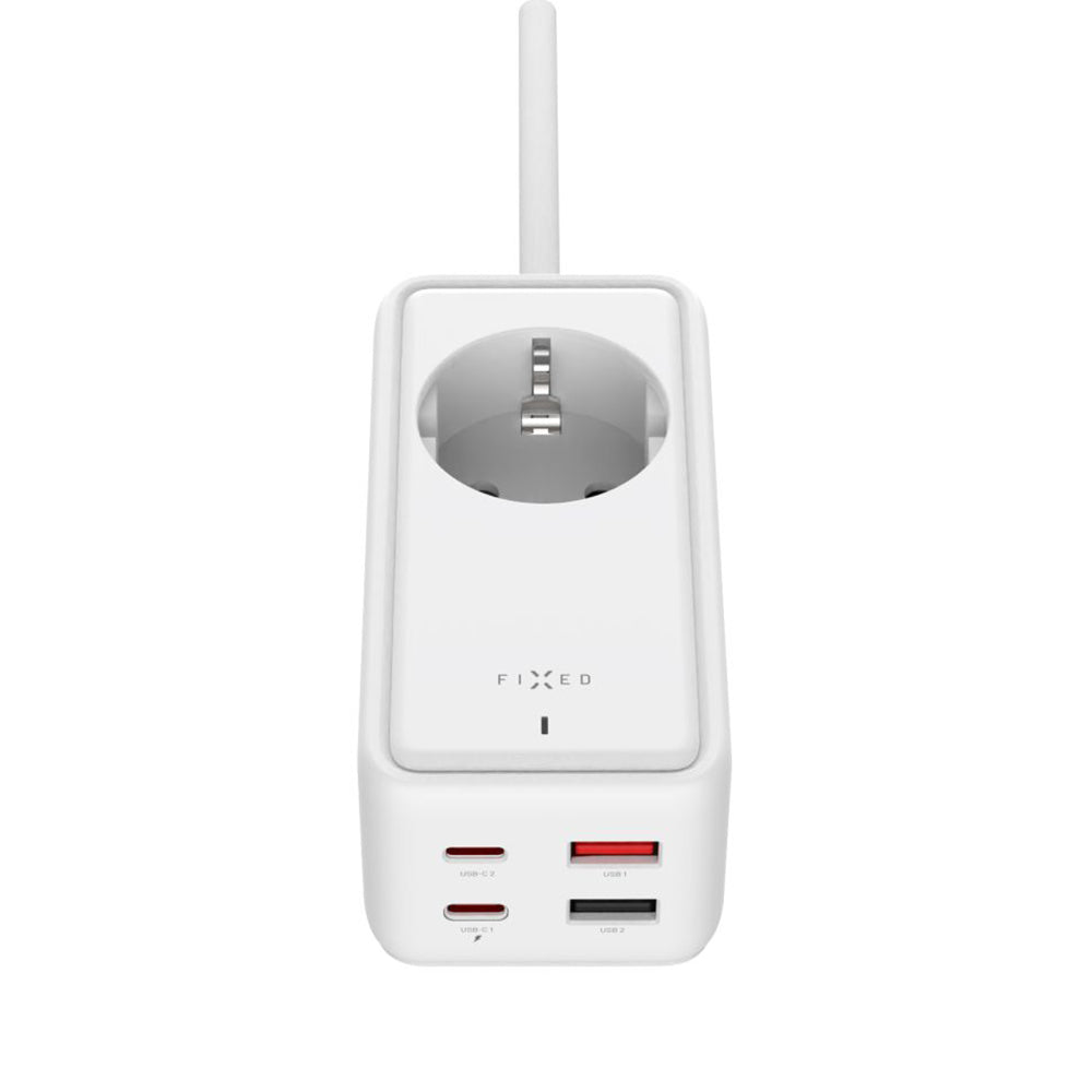 Fixed Extension Cord, 1 x Schuko, White