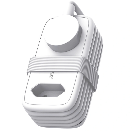 Orico APP förlängningssladd, 2 x Schuko - 2 x USB-A - 1 x USB-C, Vit Grå