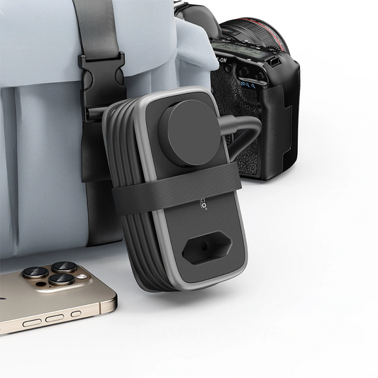 Orico APP förlängningssladd, 2 x Schuko - 2 x USB-A - 1 x USB-C, Svart Grå