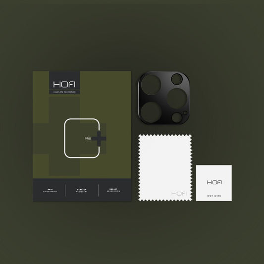 HOFI ALUCAM PRO+ skyddsram för bakre kamera för Apple iPhone 16 Pro Max / 16 Pro, Svart