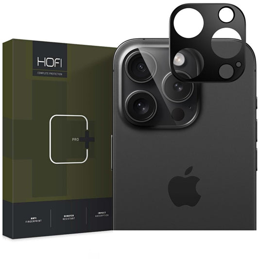HOFI ALUCAM PRO+ skyddsram för bakre kamera för Apple iPhone 16 Pro Max / 16 Pro, Svart