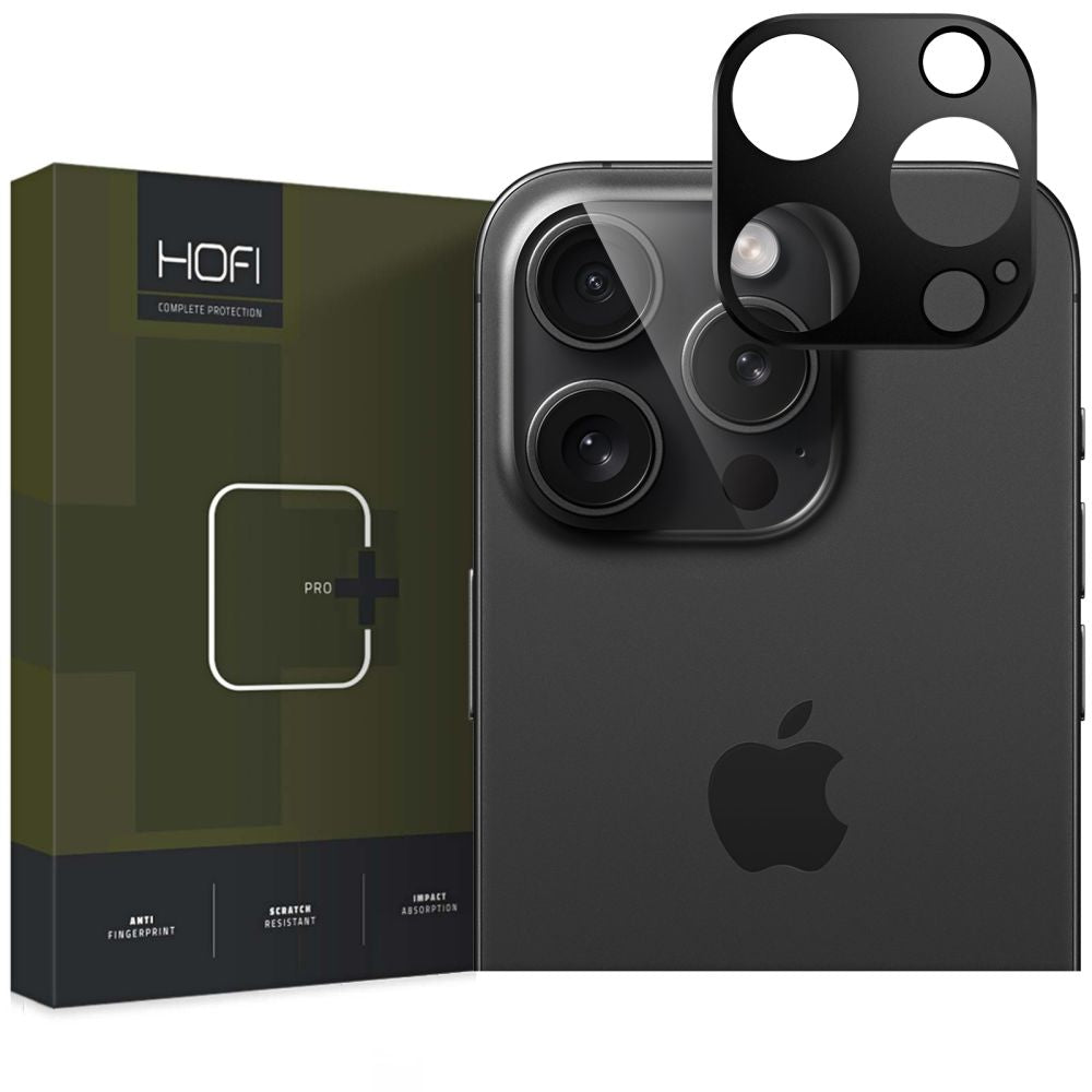 Skyddram för bakre kamera HOFI ALUCAM PRO+ för Apple iPhone 16 Pro Max / 16 Pro, Svart