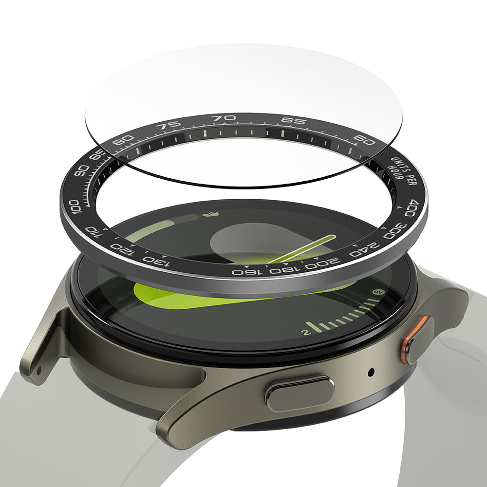 Ringke Premium Styling Skyddram för Samsung Galaxy Watch7 44mm, Modell 1, Svart