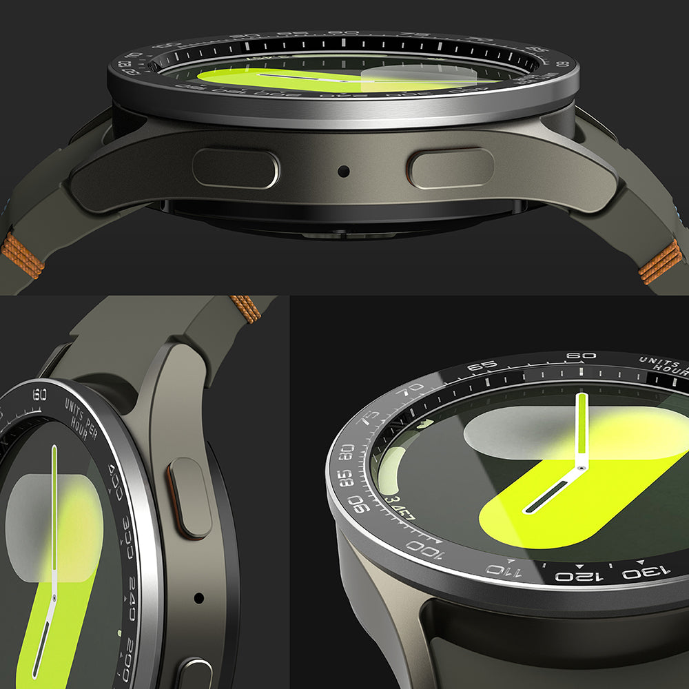 Ringke Premium Styling Skyddram för Samsung Galaxy Watch7 44mm, Modell 1, Svart