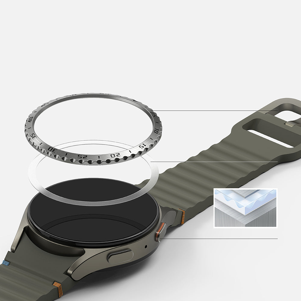 Ringke Styling Skyddram för Samsung Galaxy Watch7 44mm, Modell 5, Silver
