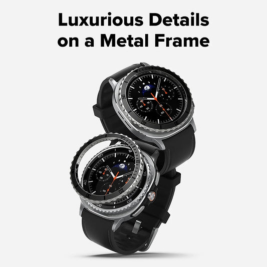 Ringke Premium Styling Skyddram för Samsung Galaxy Watch8 Classic, Svart