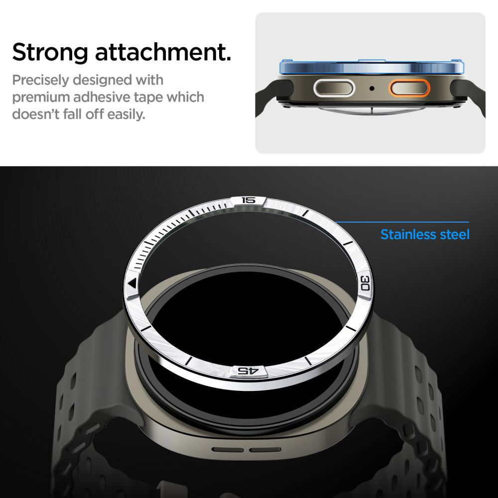 Skyddram Spigen Tune Pilot för Samsung Galaxy Watch8 44mm, Silver ACS10009
