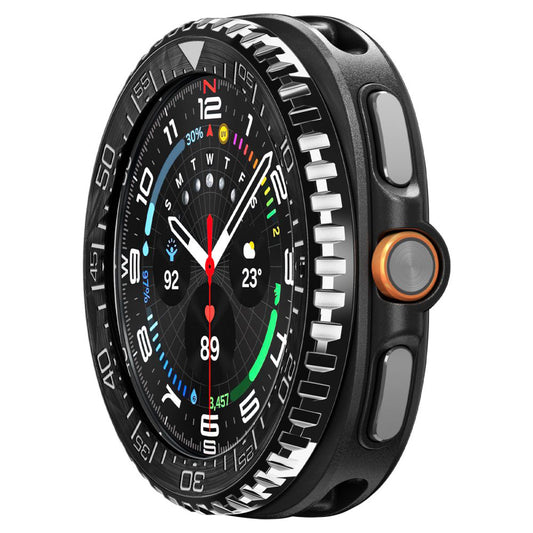 Spigen Tune Pro Diver skyddsram för Samsung Galaxy Watch8 Classic, Svart